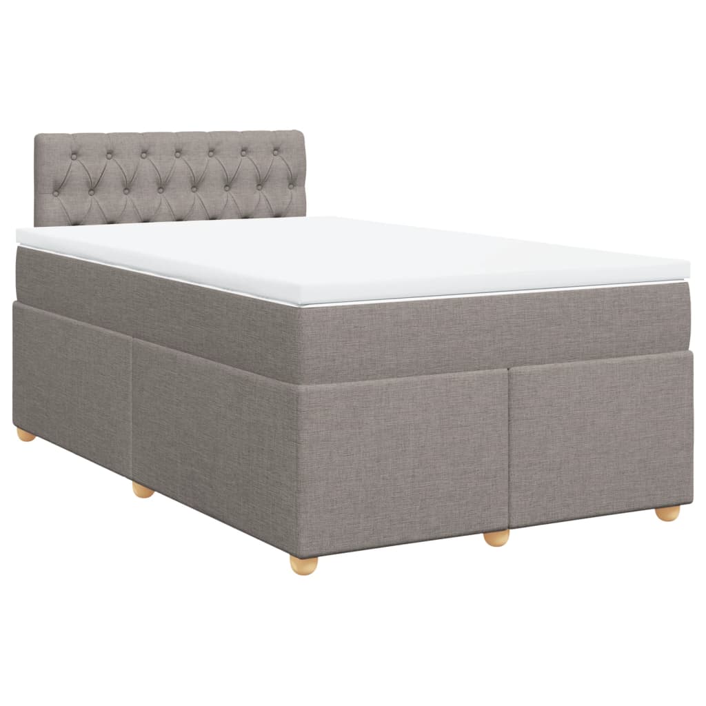 Boxspringbett mit Matratze Taupe 120x200 cm Stoff