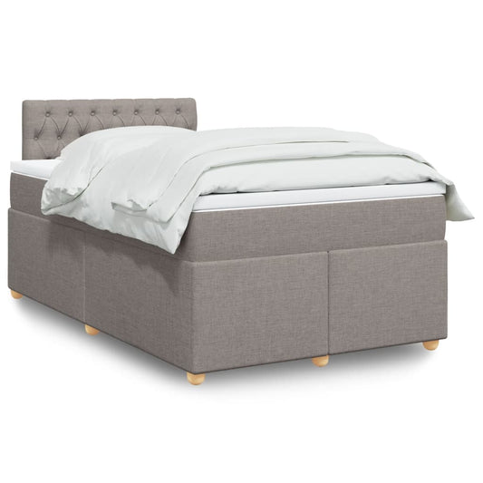 Boxspringbett mit Matratze Taupe 120x200 cm Stoff