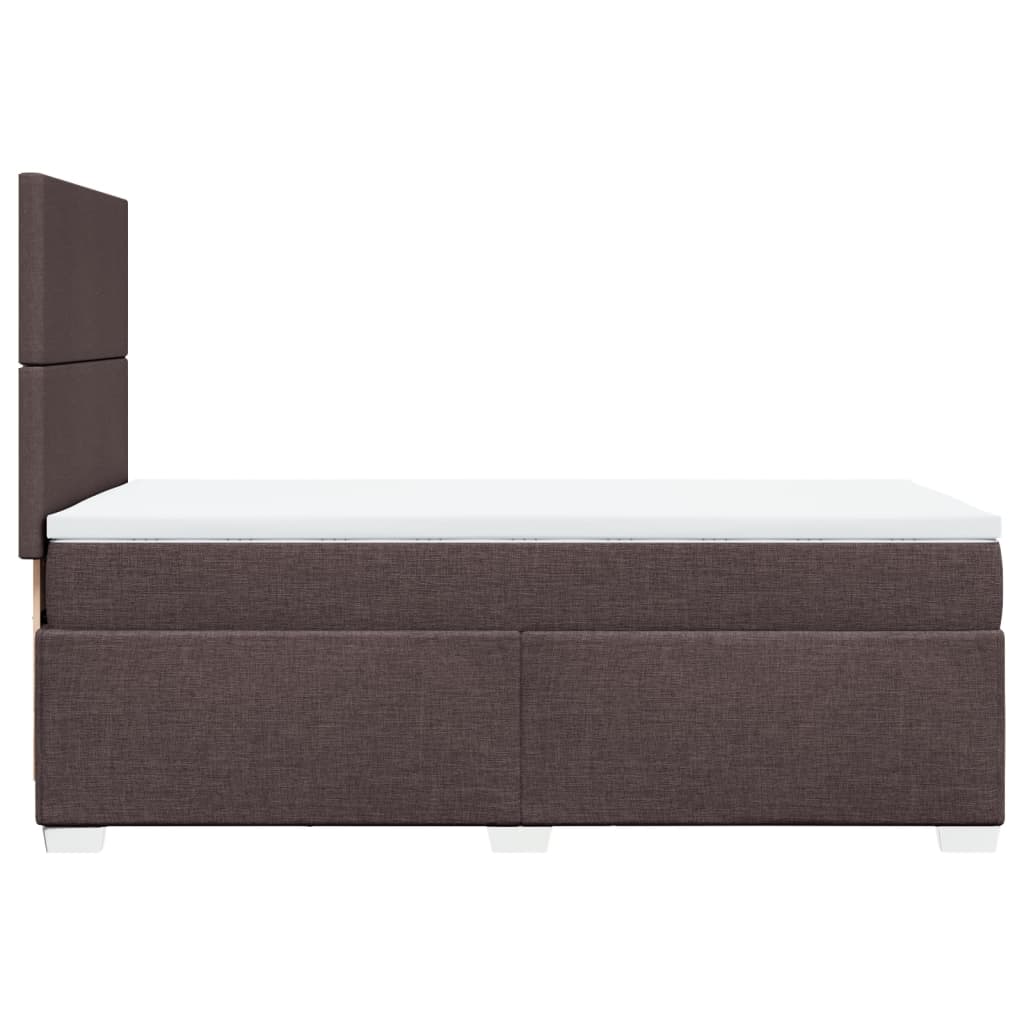 Boxspringbett mit Matratze Dunkelbraun 90x190 cm Stoff