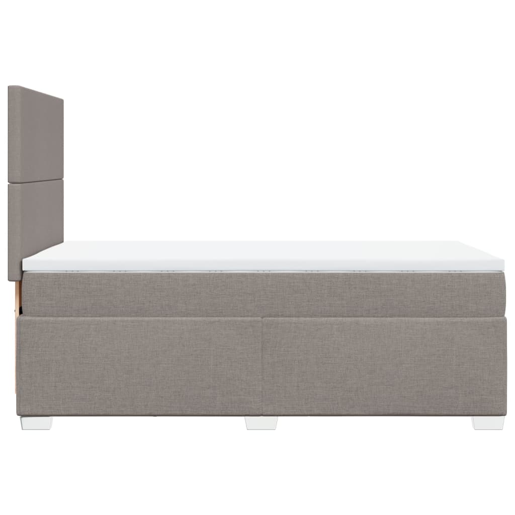 Boxspringbett mit Matratze Taupe 90x190 cm Stoff