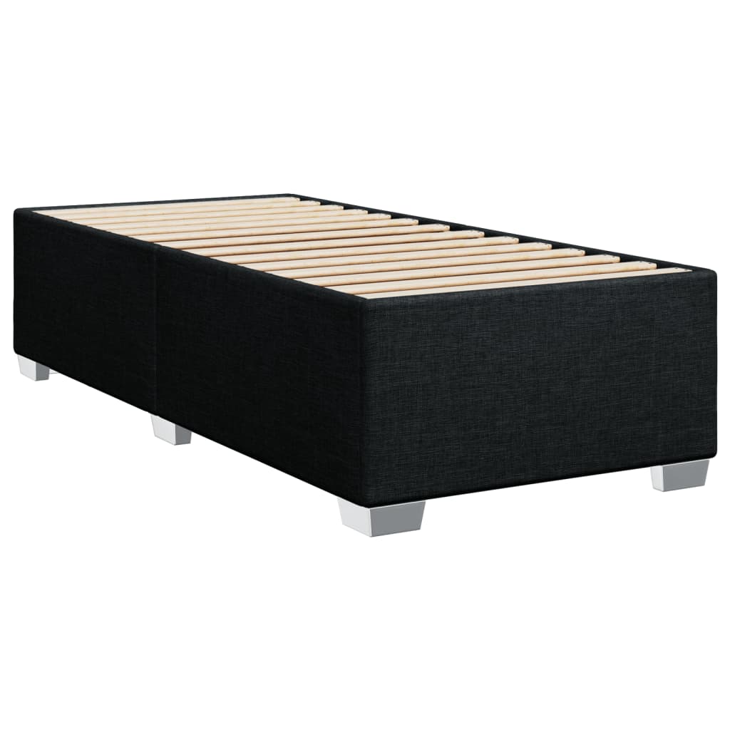 Boxspringbett mit Matratze Schwarz 90x190 cm Stoff