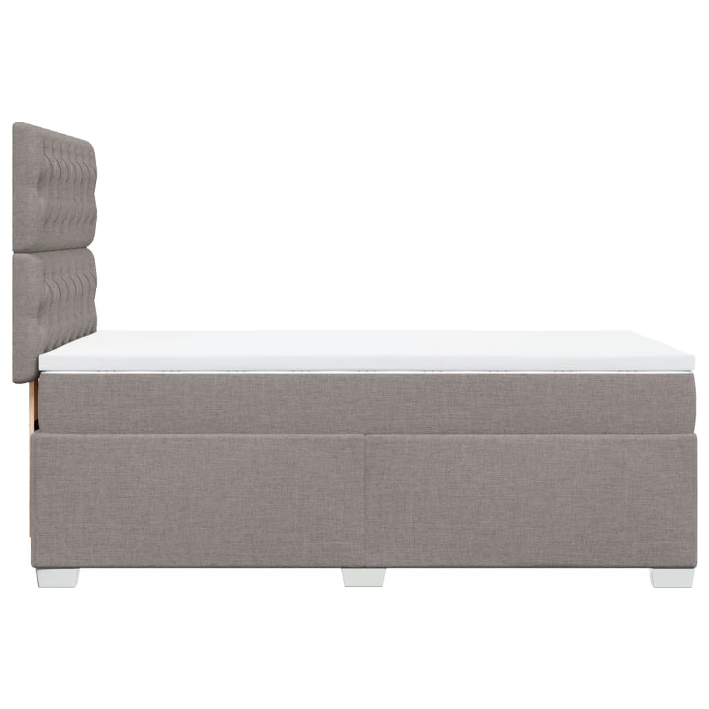 Boxspringbett mit Matratze Taupe 90x190 cm Stoff