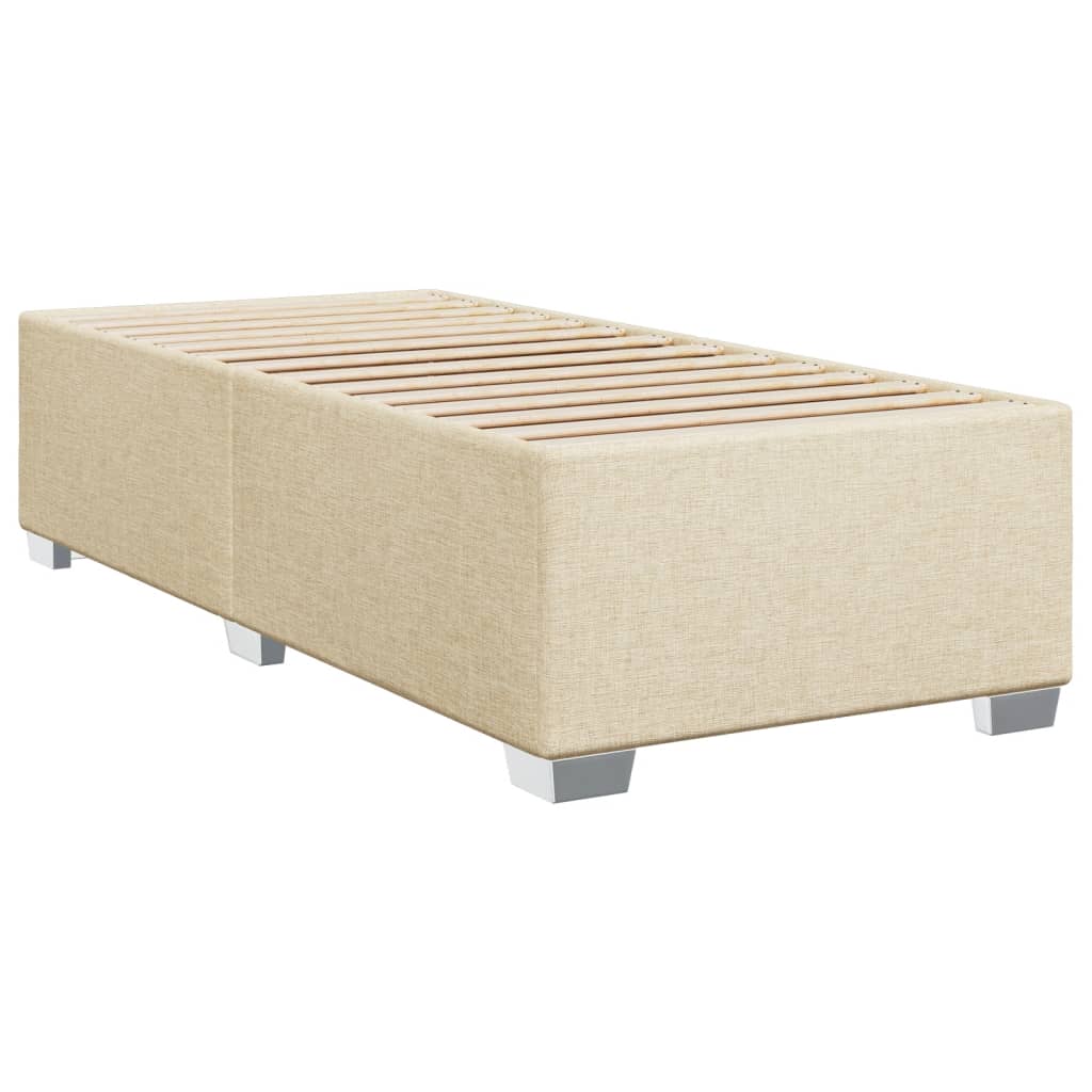 Boxspringbett mit Matratze Creme 90x190 cm Stoff