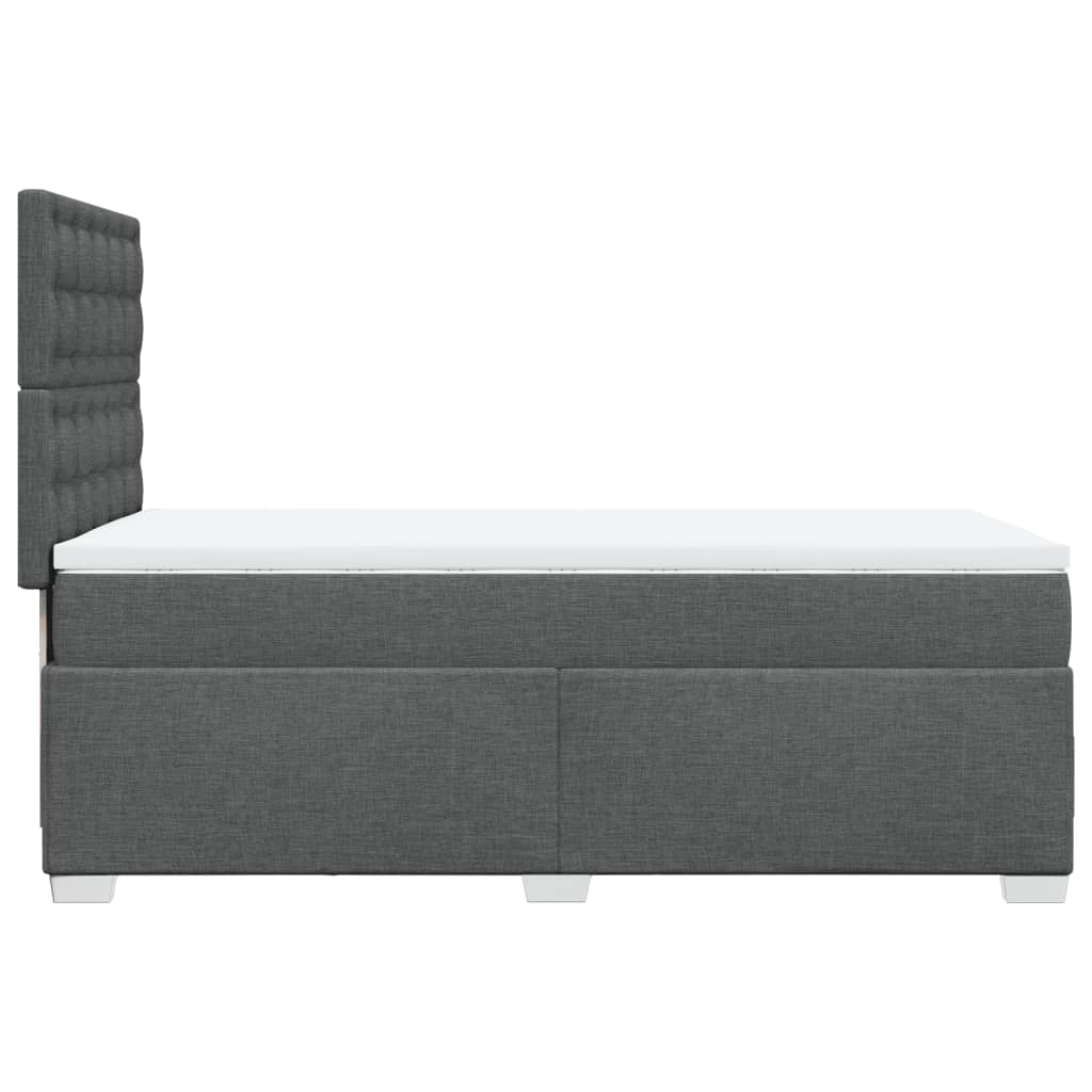 Boxspringbett mit Matratze Dunkelgrau 90x190 cm Stoff