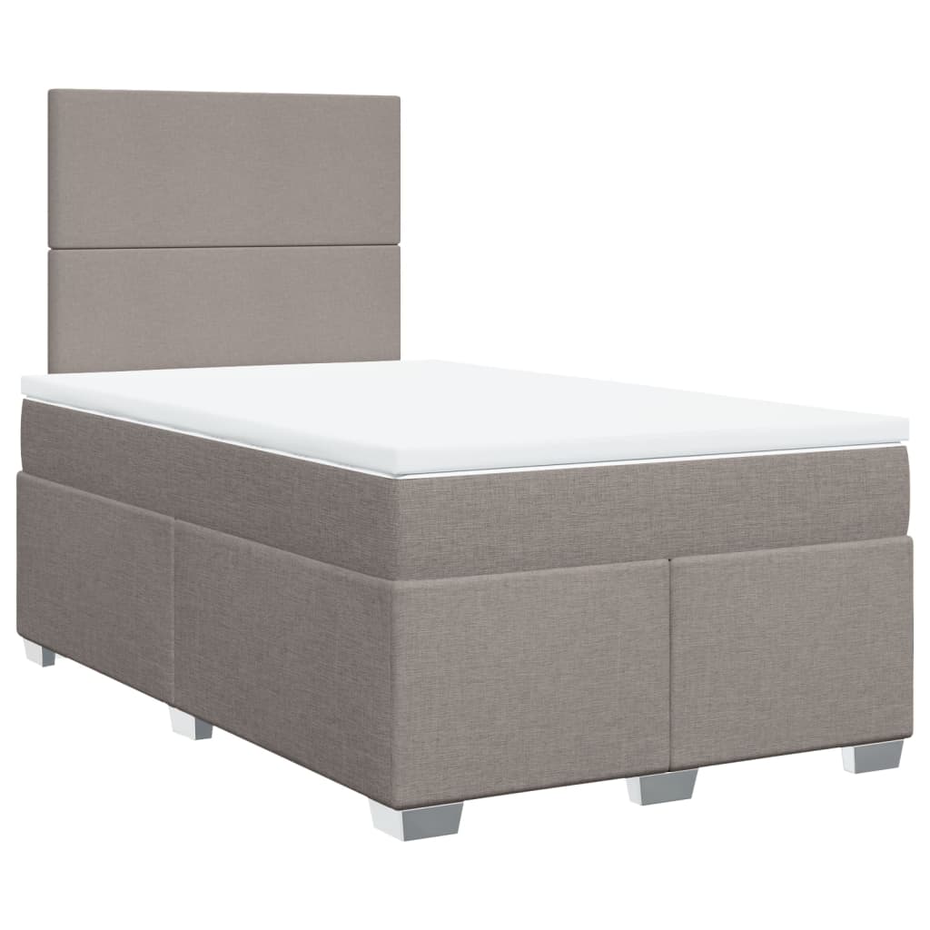 Boxspringbett mit Matratze Taupe 120x200 cm Stoff