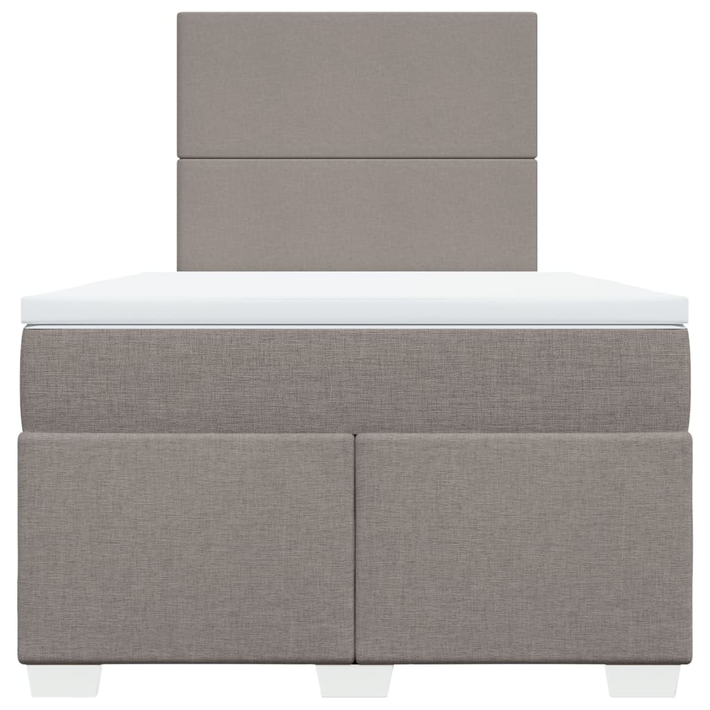 Boxspringbett mit Matratze Taupe 120x200 cm Stoff