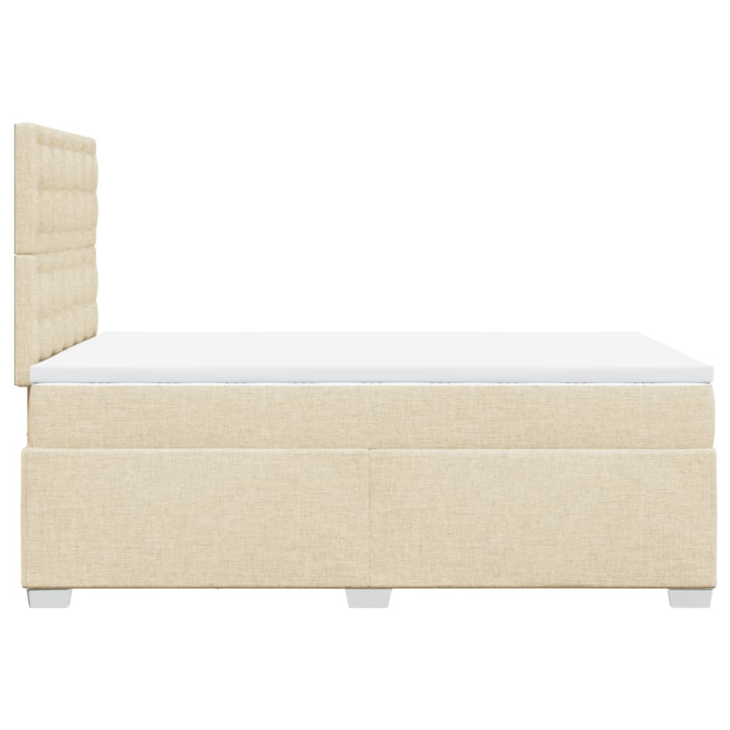 Boxspringbett mit Matratze Creme 120x200 cm Stoff