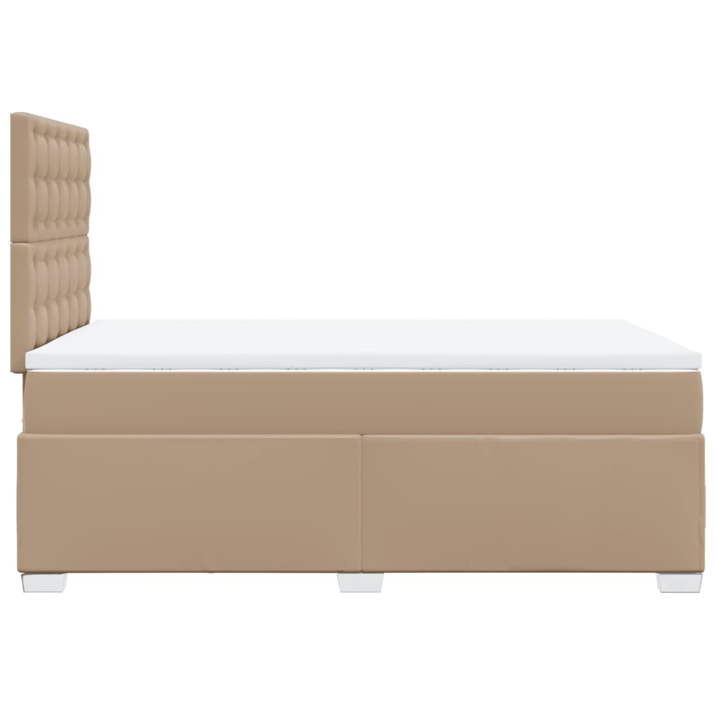 Boxspringbett Matratze Cappuccino-Braun 120x200cm Kunstleder