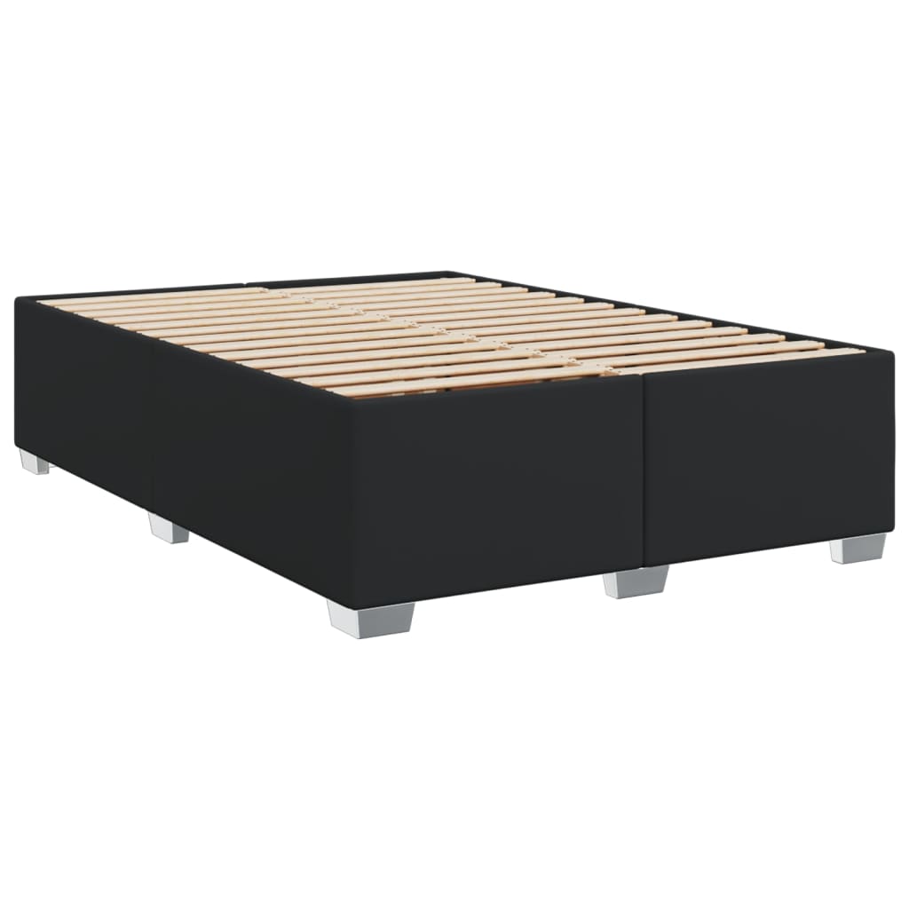 Boxspringbett mit Matratze Schwarz 160x200 cm Kunstleder