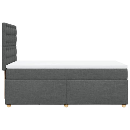 Boxspringbett mit Matratze Dunkelgrau 80x200 cm Stoff
