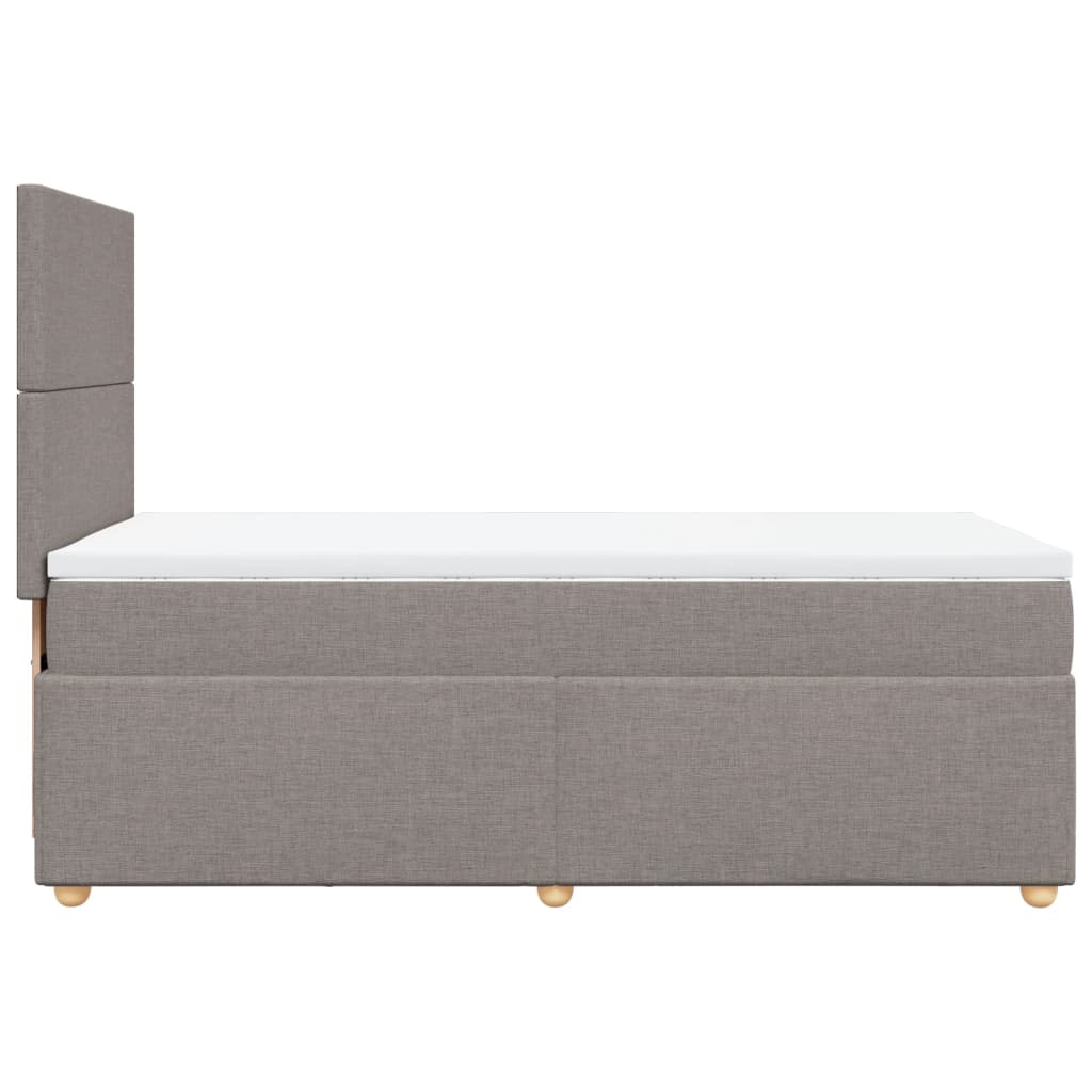 Boxspringbett mit Matratze Taupe 90x190 cm Stoff