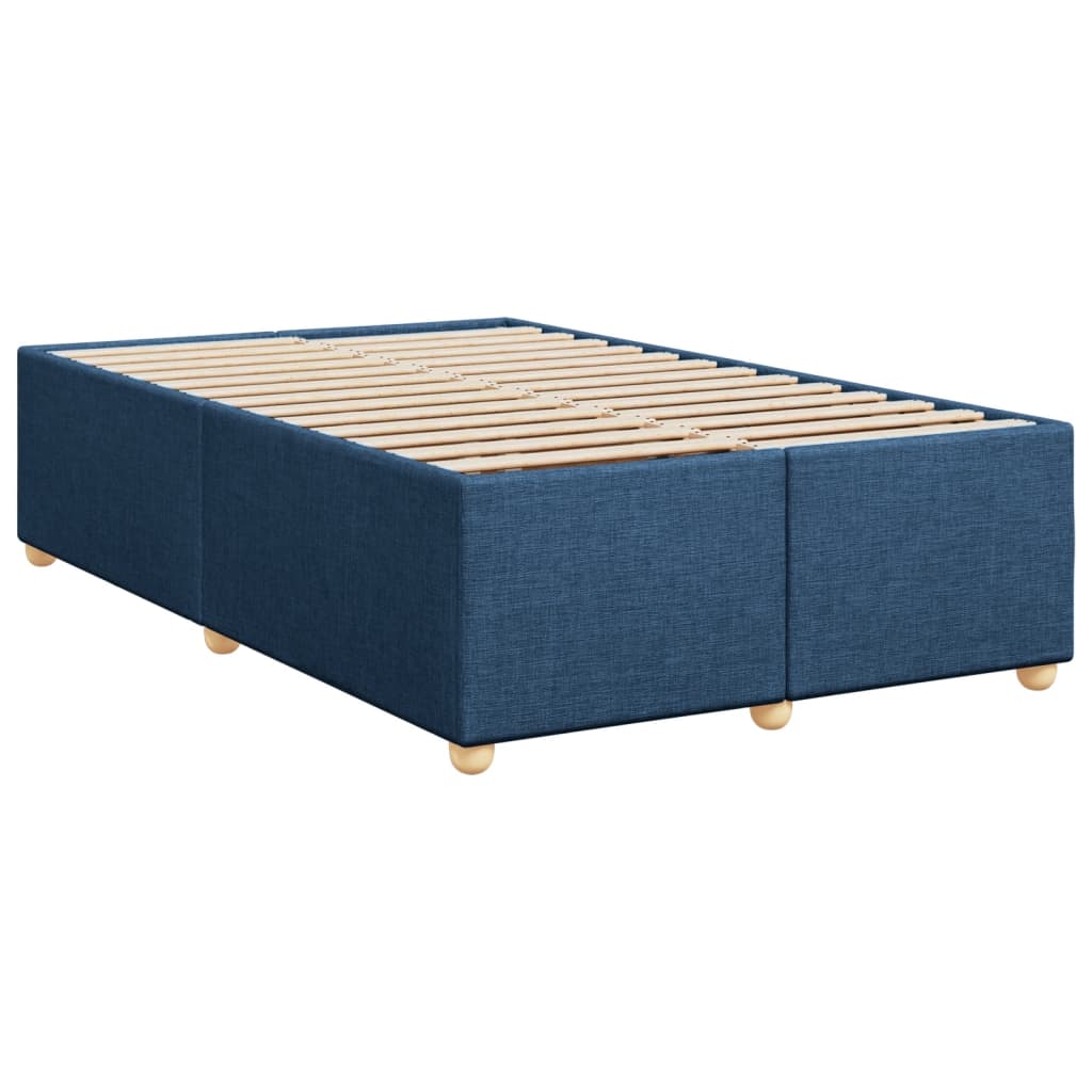 Boxspringbett mit Matratze Blau 120x200 cm Stoff