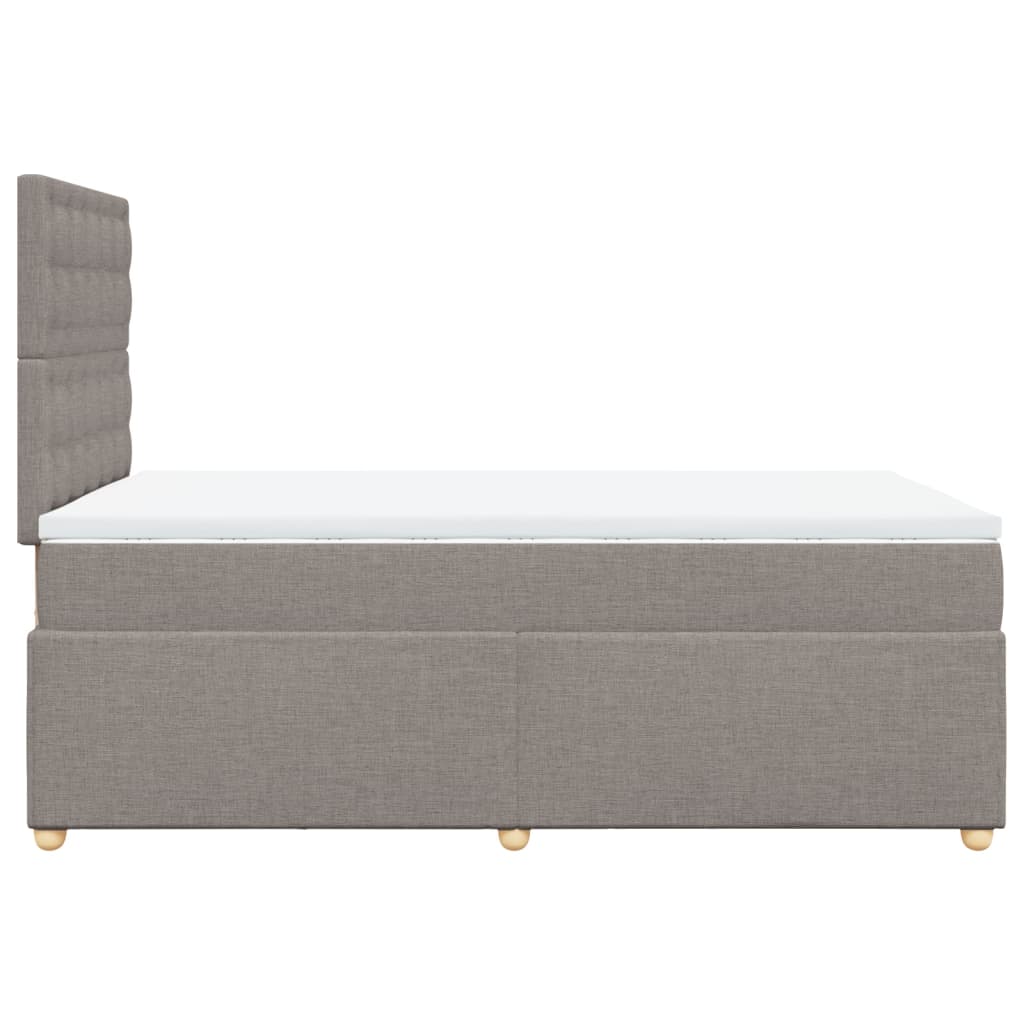 Boxspringbett mit Matratze Taupe 120x200 cm Stoff