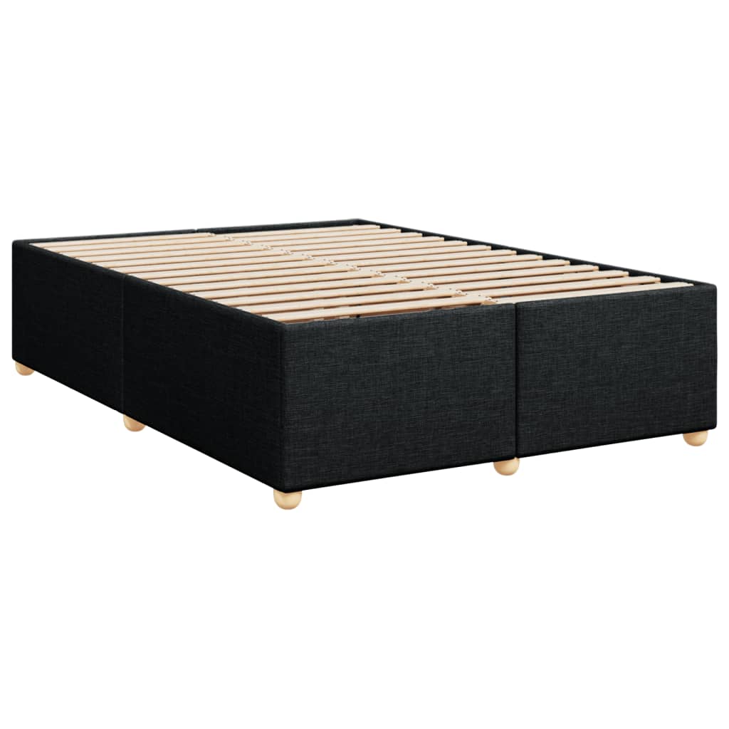 Boxspringbett mit Matratze Schwarz 160x200 cm Stoff