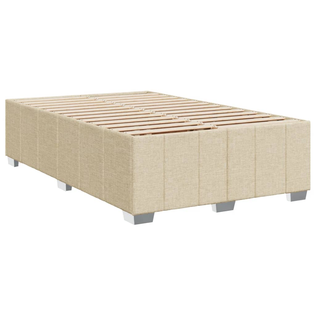 Boxspringbett mit Matratze Creme 120x190 cm Stoff