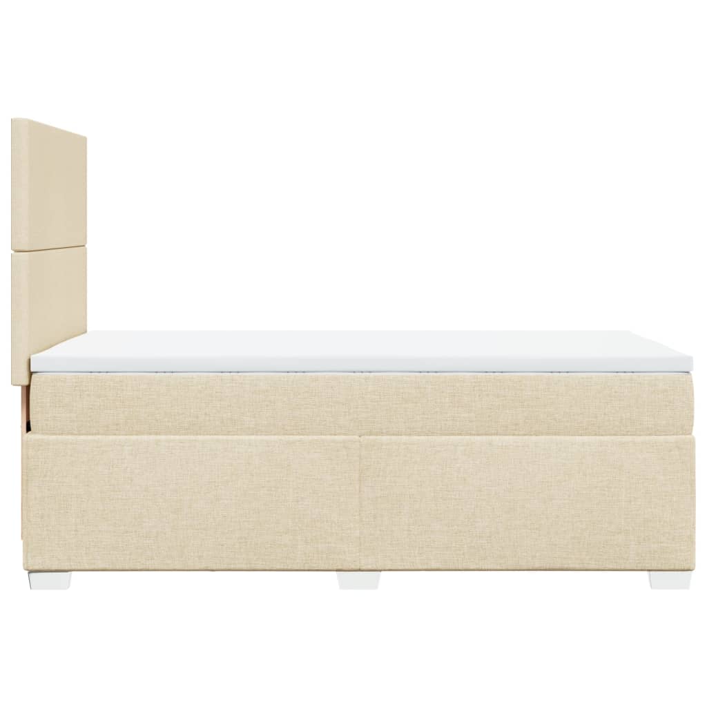 Boxspringbett mit Matratze Creme 80x200 cm Stoff