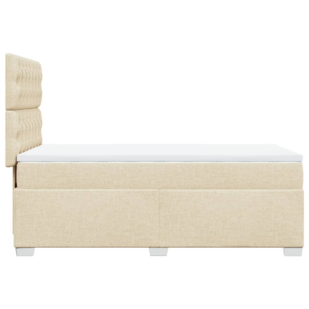 Boxspringbett mit Matratze Creme 100x200 cm Stoff