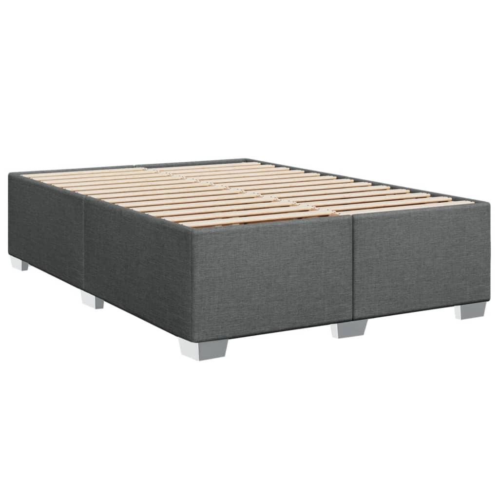 Boxspringbett mit Matratze Dunkelgrau 160x200 cm Stoff