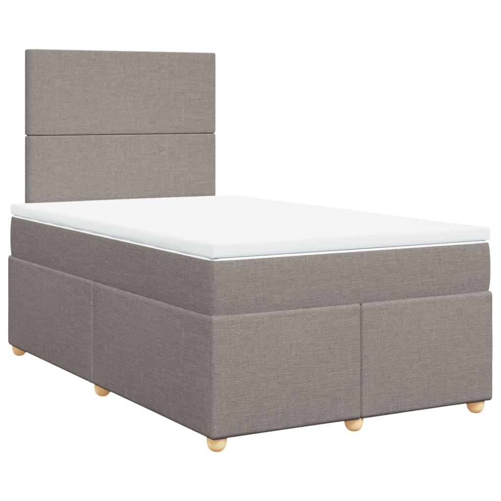 Boxspringbett mit Matratze Taupe 120x200 cm Stoff