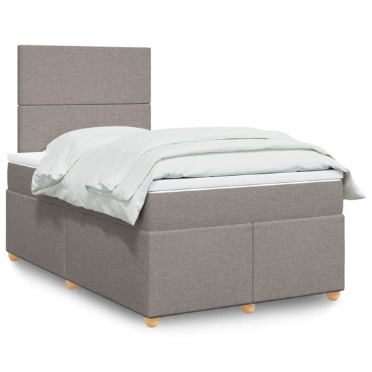 Boxspringbett mit Matratze Taupe 120x200 cm Stoff