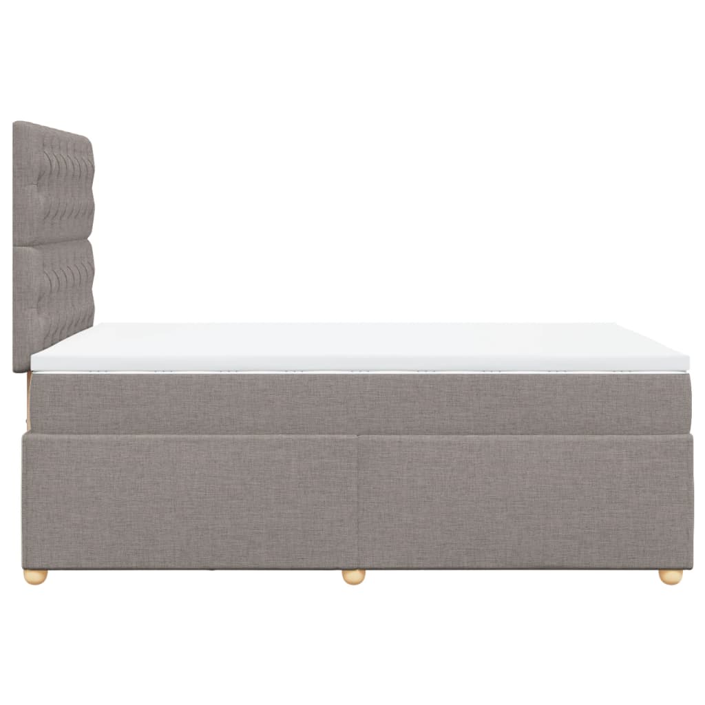 Boxspringbett mit Matratze Taupe 120x200 cm Stoff