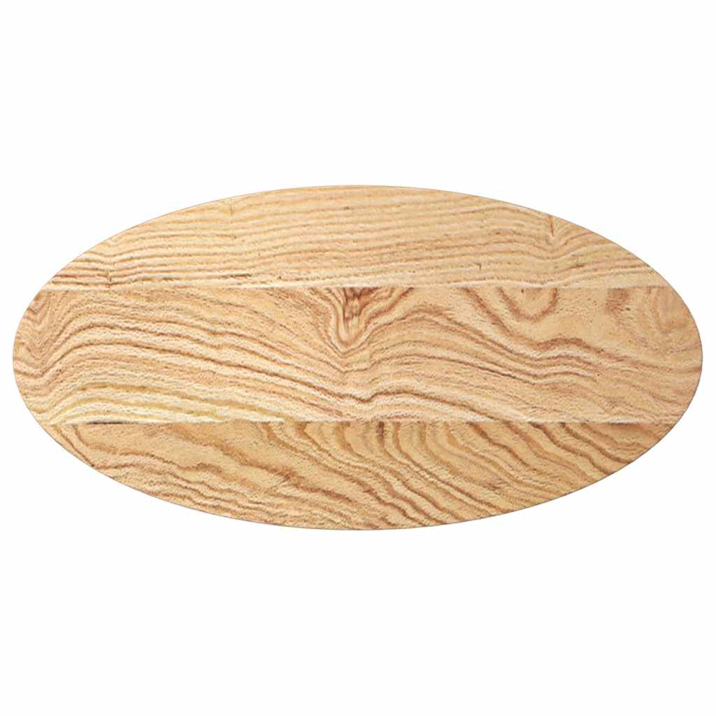 Tischplatte 80x40x2 cm Massivholz Eiche Oval