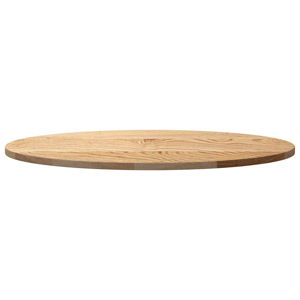 Tischplatte 80x40x2 cm Massivholz Eiche Oval