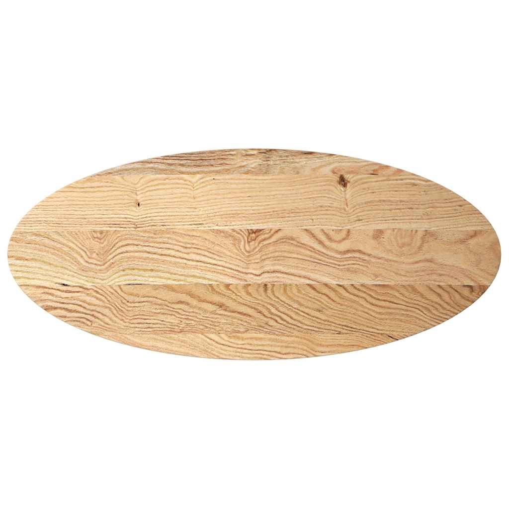 Tischplatte 140x60x2 cm Massivholz Eiche Oval