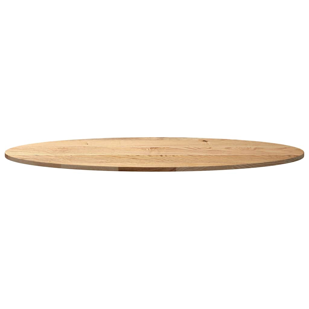 Tischplatte 140x60x2 cm Massivholz Eiche Oval