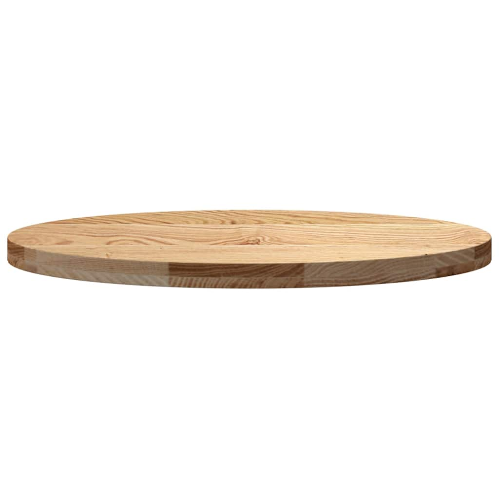 Tischplatte 80x40x4 cm Massivholz Eiche Oval