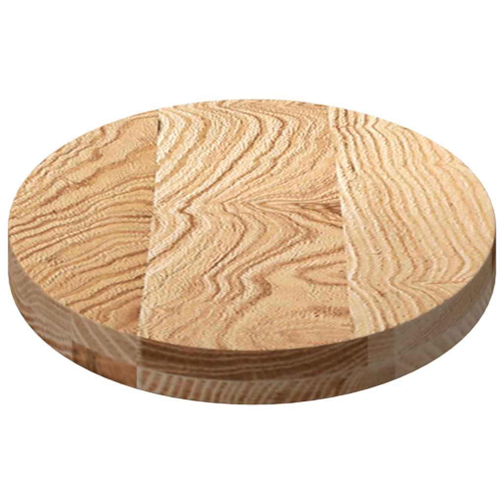 Tischplatte 80x40x4 cm Massivholz Eiche Oval