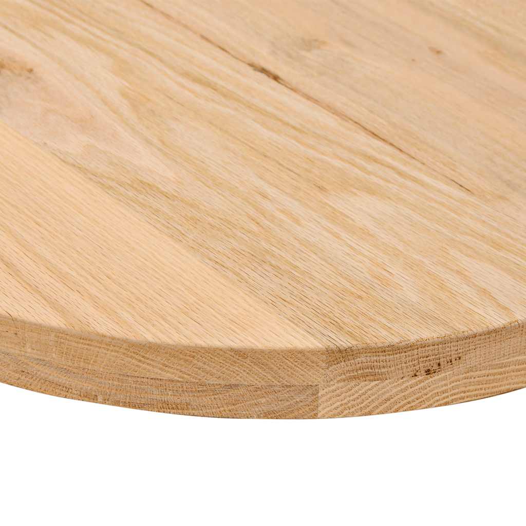 Tischplatte 80x40x4 cm Massivholz Eiche Oval