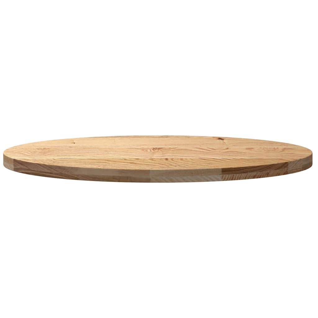 Tischplatte 100x50x4 cm Massivholz Eiche Oval