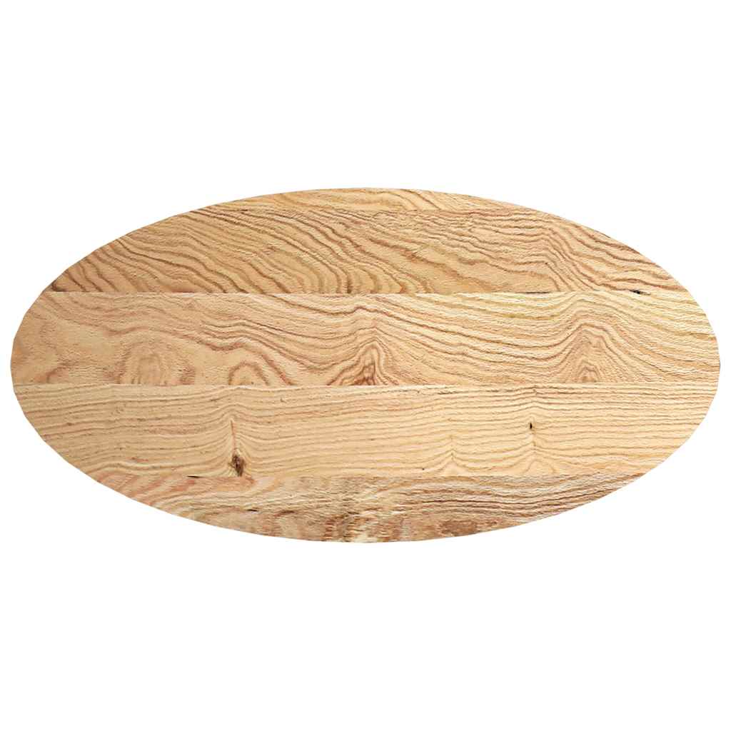 Tischplatte 120x60x4 cm Massivholz Eiche Oval