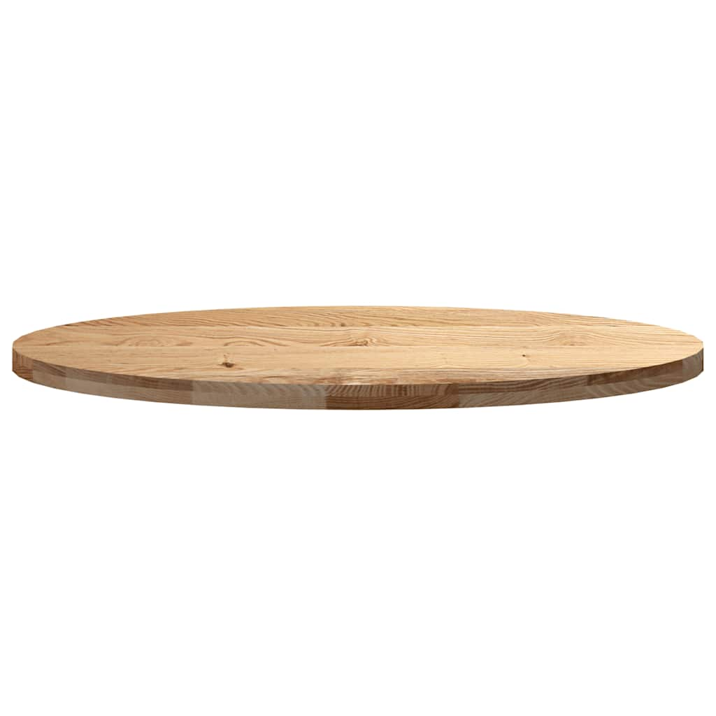 Tischplatte 120x60x4 cm Massivholz Eiche Oval