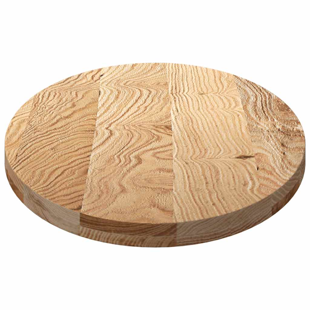 Tischplatte 120x60x4 cm Massivholz Eiche Oval