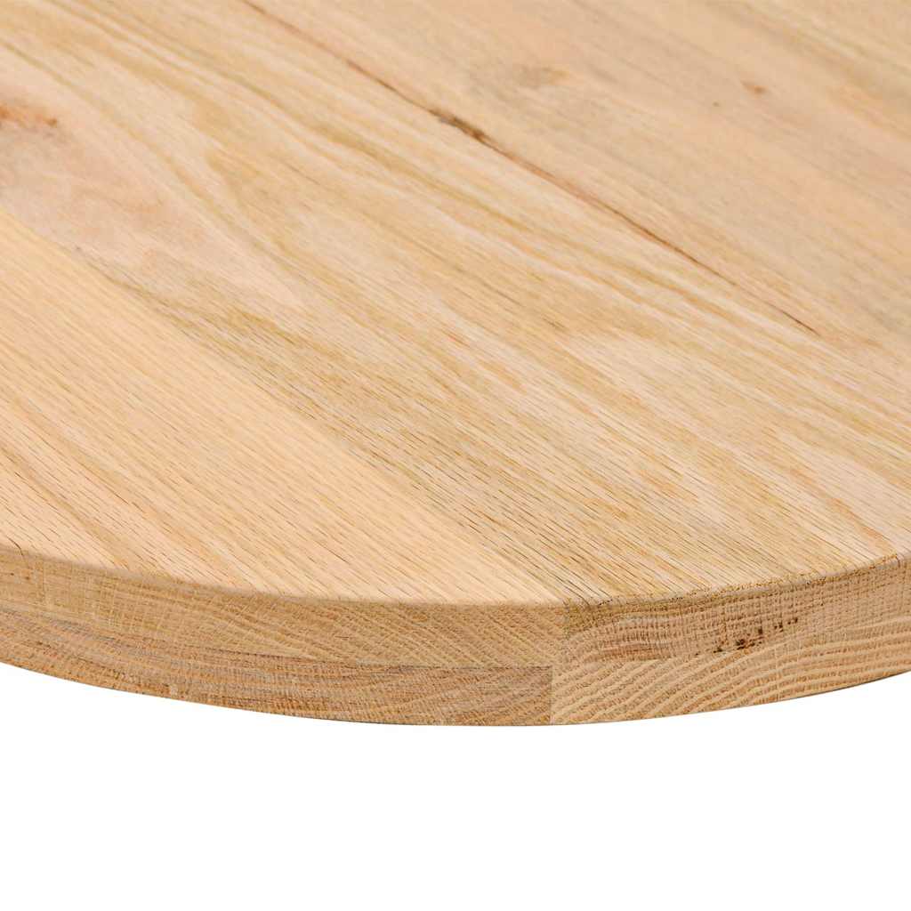 Tischplatte 140x60x4 cm Massivholz Eiche Oval