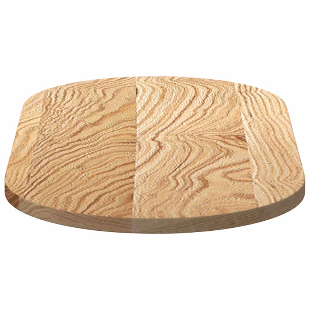 Tischplatte 80x40x2 cm Massivholz Eiche Oval