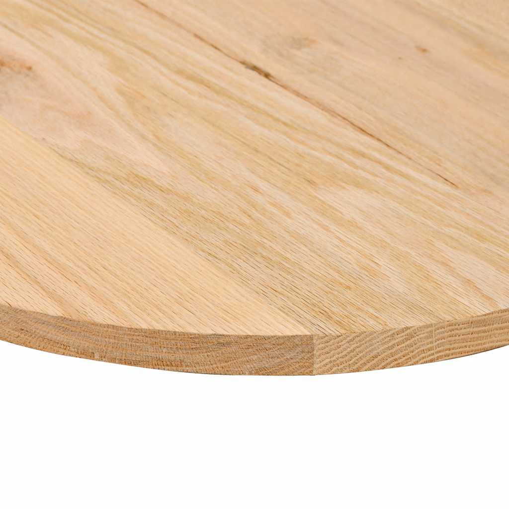 Tischplatte 80x40x2 cm Massivholz Eiche Oval