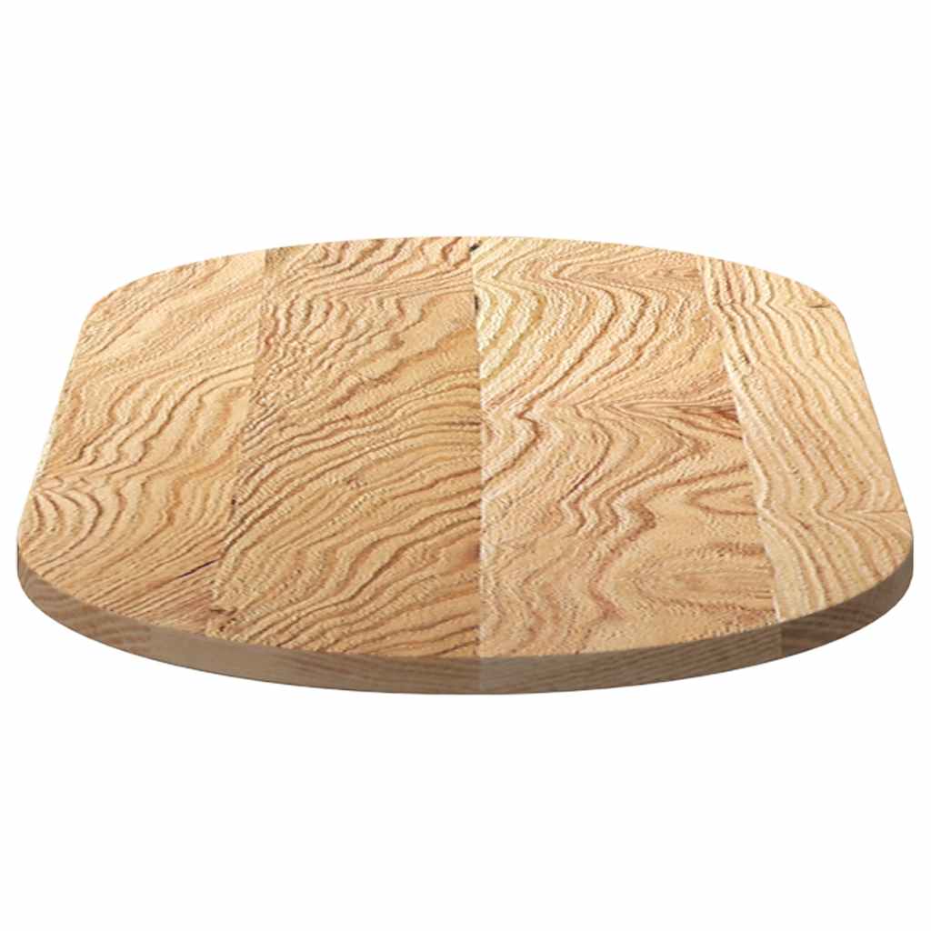 Tischplatte 100x50x2 cm Massivholz Eiche Oval