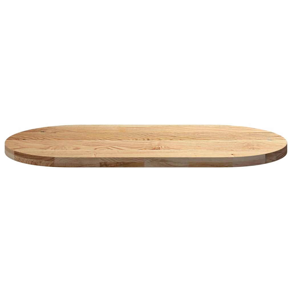 Tischplatte 120x60x4 cm Massivholz Eiche Oval