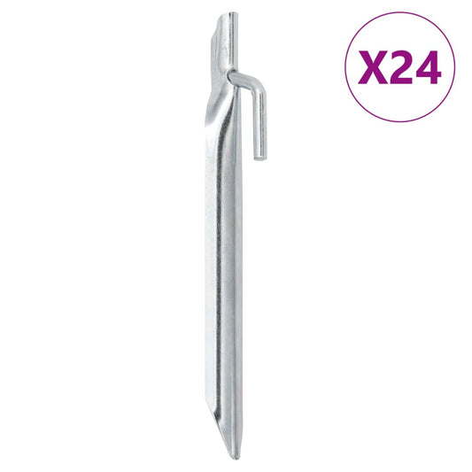 Zeltheringe 24 Stk. V-Form 17 cm Ø20 mm Verzinkter Stahl