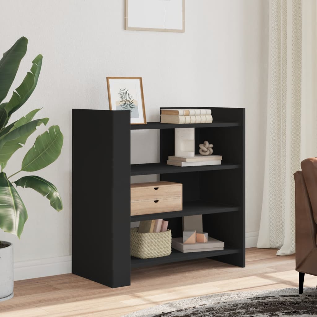 Sideboard Schwarz 73,5x35x75 cm Holzwerkstoff