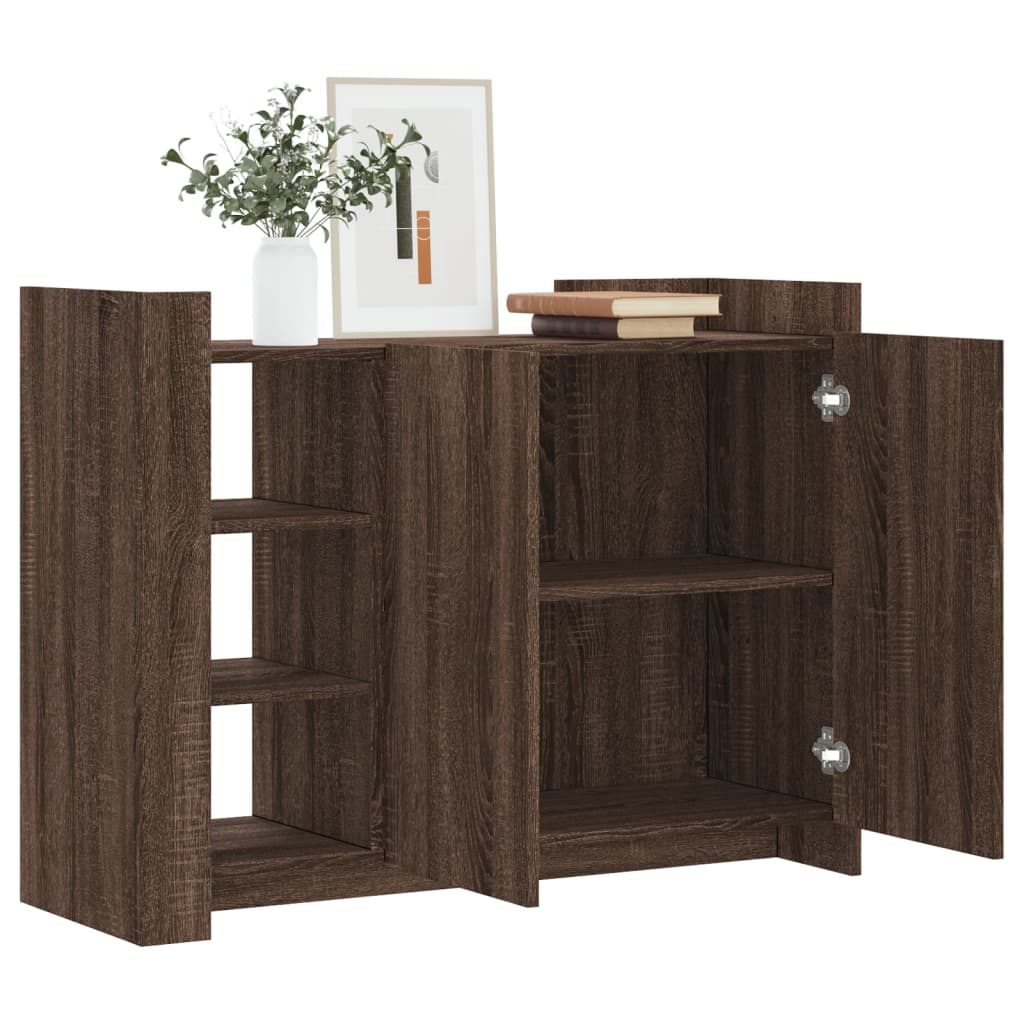 Sideboard Braun Eichen-Optik 100x35x75 cm Holzwerkstoff