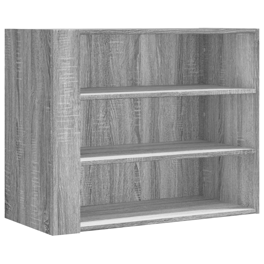 Wandregal Grau Sonoma 75x35x60 cm Holzwerkstoff