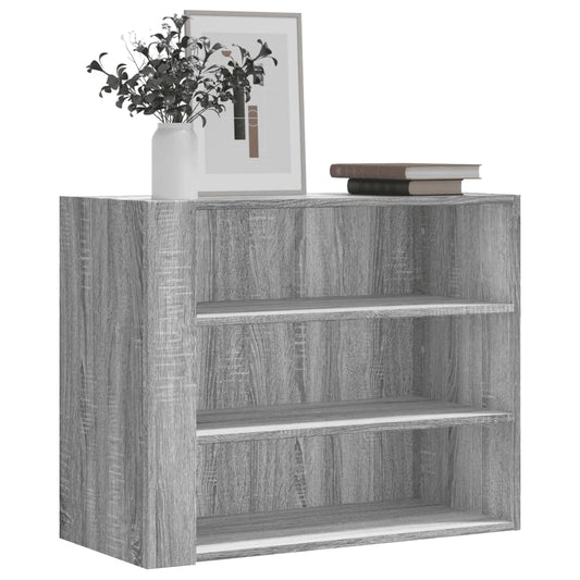 Wandregal Grau Sonoma 75x35x60 cm Holzwerkstoff