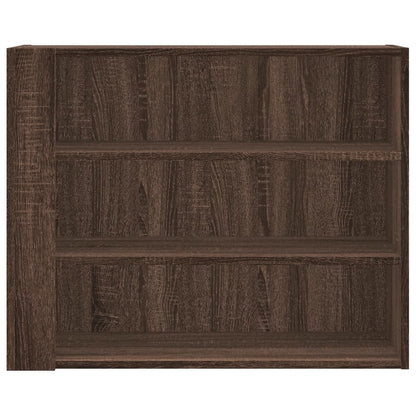 Wandregal Braun Eichen-Optik 75x35x60 cm Holzwerkstoff