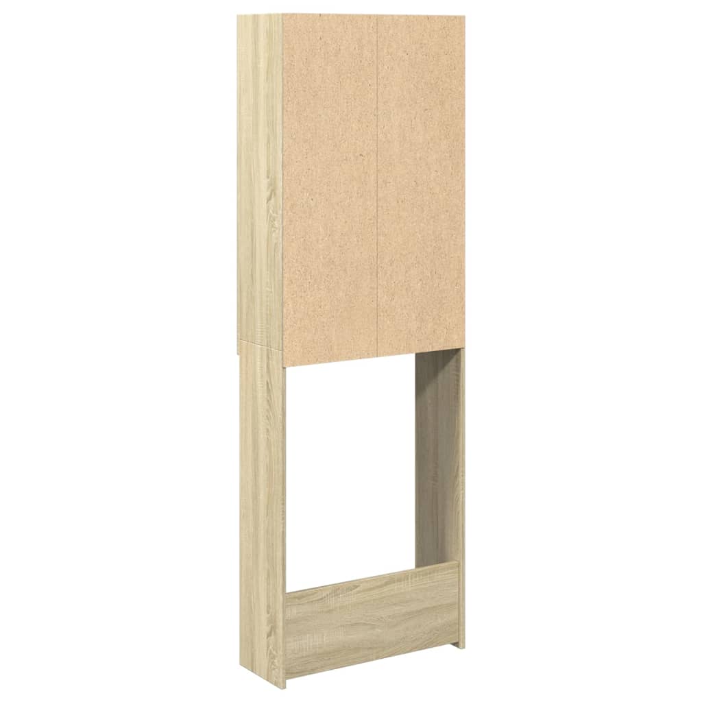 Waschmaschinenschrank Sonoma-Eiche 64x25,5x190 cm