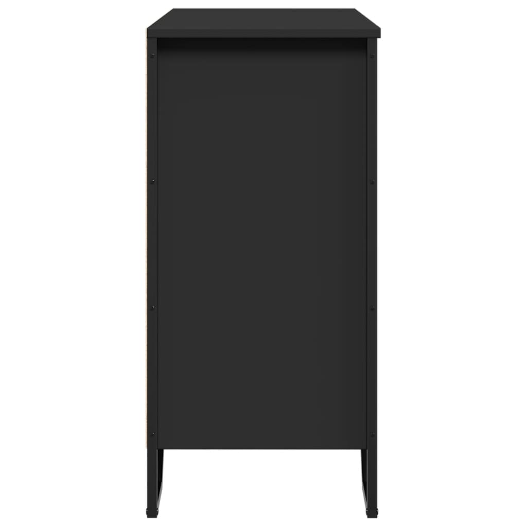 Sideboard Schwarz 78x35,5x74,5 cm Holzwerkstoff