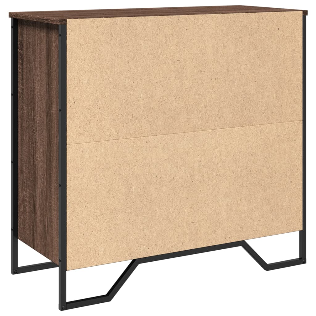 Sideboard Braun Eichen-Optik 79,5x35,5x74,5 cm Holzwerkstoff